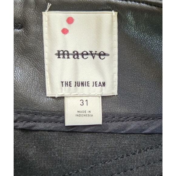 The Junie High-Rise Flare Pants by Maeve Faux-Leather Edition Size 31 NWTS - Picture 13 of 13